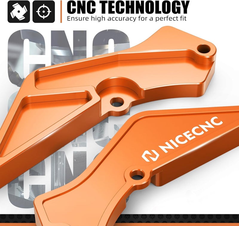 NICECNC Orange Universal 4T Case Saver Sprocket Guard Compatible with KTM 250/350 EXC-F 2017-2023,250/350 SX-F XC-F 2016-2022,250 350 EXC-F SixDays 2020-2023,350 XCF-W 2020-2022 See Fitment - Image 3